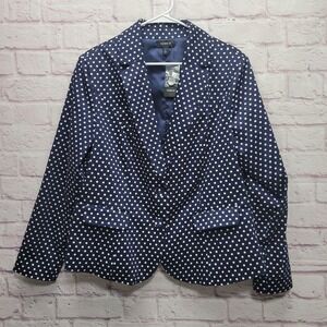 New *FLAW Torrid Navy White Polka Dot Blazer Womens‎ 2X Business Office Dressy